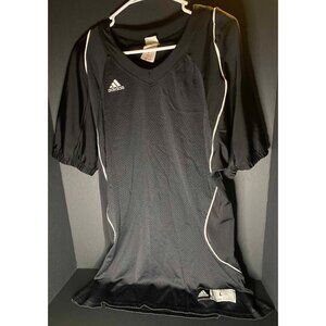 ADIDAS Football Team Performance Black Game Issued Blank Jersey Mens L Active